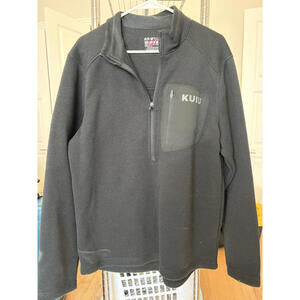 Kuiu Men's Fleece Quarter Zip Jacket Base Camp size XL in Black